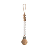 Mushie Eva Silicone Pacifier Clip, White - ANB Baby